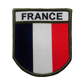 Gesticktes Frankreich-Abzeichen - Hohe Sichtbarkeit - A10 Equipment