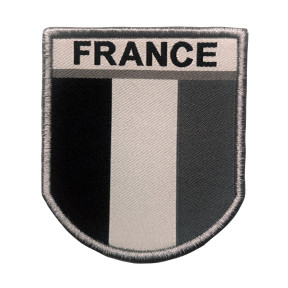 Ecusson France gris brodé sur tissu - A10 Equipment