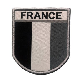 Écusson France gris brodé sur tissu - A10 Equipment