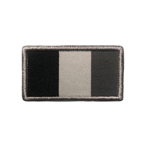 Patch französische Flagge grau gestickt auf Stoff - A10 Equipment