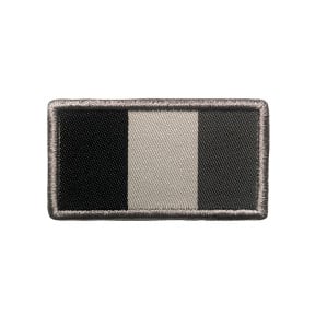 Patch französische Flagge grau gestickt auf Stoff - A10 Equipment
