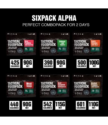 Pack Alpha - 6 repas pour deux journées - Tactical Foodpack