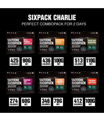 Pack Charlie - 6 repas pour deux journées - Tactical Foodpack