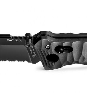 Couteau de poche Cac® S200 serration PA6 noir - TB Outdoor