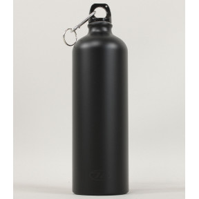 Aluminium fles 1L Zwart - Highlander