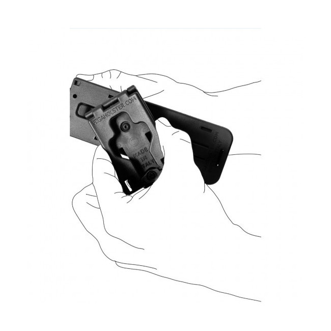Porte-lampe rotatif 8VP63 vert olive pour ceinture/ceinturon - Vega Holster