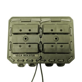 Porte-chargeur double côte à côte Bungy 8BL vert olive pour M4/AR15 - Vega Holster