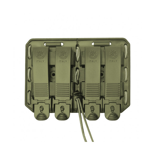 Porte-chargeur double côte à côte Bungy 8BL vert olive pour M4/AR15 - Vega Holster