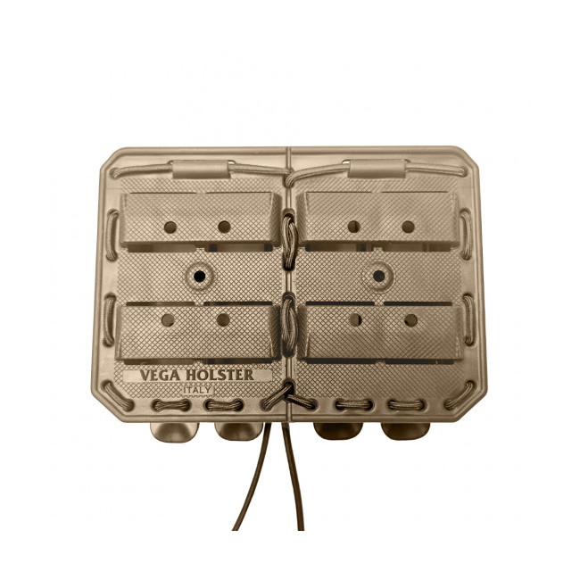 Doppel-Magazintasche Bungy 8BL tan für M4/AR15 - Vega Holster