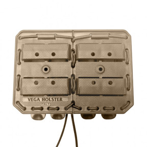 Doppel-Magazintasche Bungy 8BL tan für M4/AR15 - Vega Holster