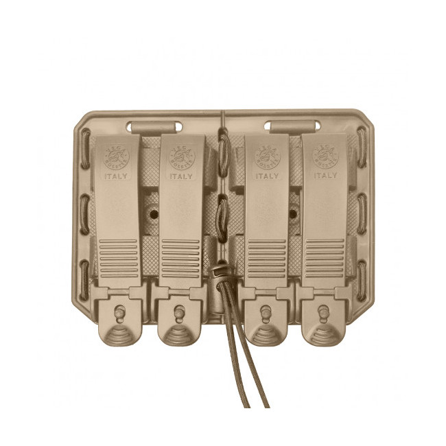 Doppel-Magazintasche Bungy 8BL tan für M4/AR15 - Vega Holster