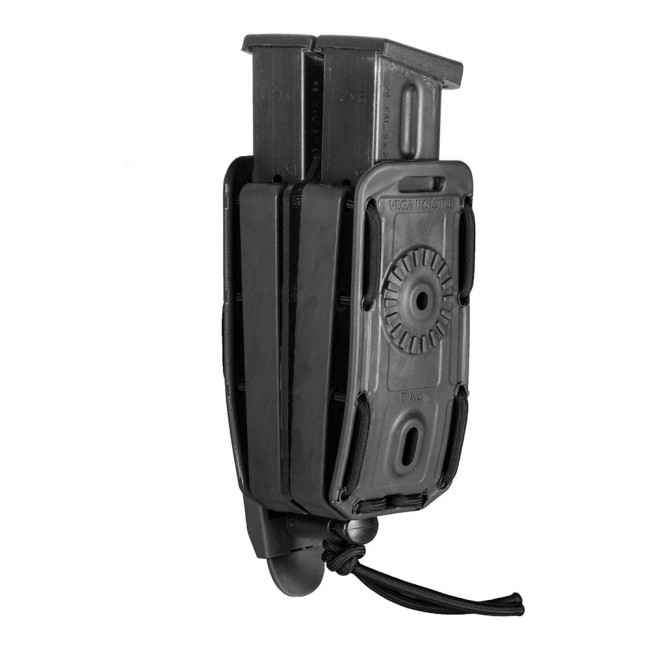 Porte-chargeur double Bungy 8BL pour pistolet automatique noir - Vega Holster