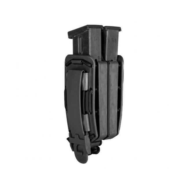 Porte-chargeur double Bungy 8BL pour pistolet automatique noir - Vega Holster