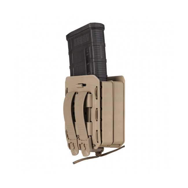 Podwójny uchwyt na magazynek Bungy 8BL do .308/7,62 mm tan - Vega Holster