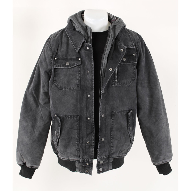 Dayton Vest Sweat Hoodie verwassen zwart - Brandit