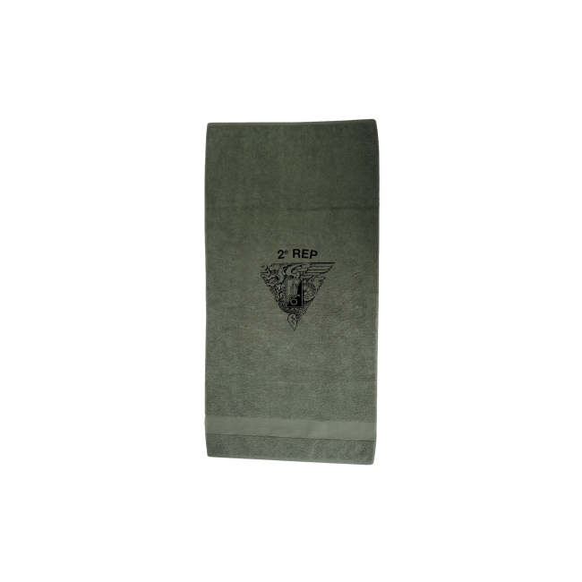 Militaire handdoek khaki + markering 2e REP - Patrol
