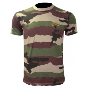 TEE SHIRT MILITAIRE CAMO CE COTON BRODE PARA - Patrol Equipement