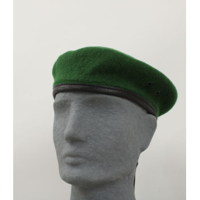 Beret wojskowy zielony 2e REP brzeg skórzany - Patrol