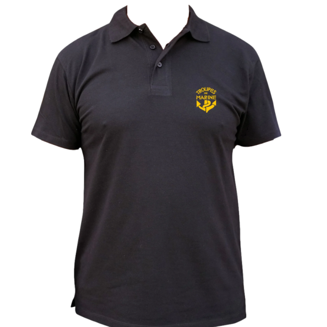 Zwarte polo met korte mouwen Mariniers - Patrol