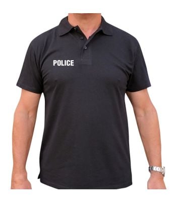 Polo noir manches courtes Police - Patrol