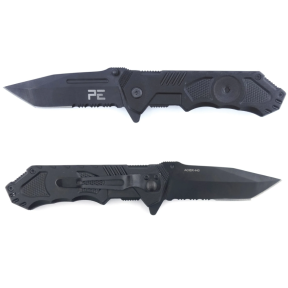 Survival mes zwart met holster - Patrol