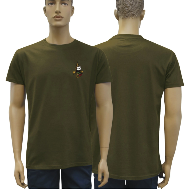 TEE SHIRT VERT ARMEE COTON BRODE LEGION - Patrol Equipement