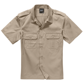 Chemise US manches courtes beige - Brandit