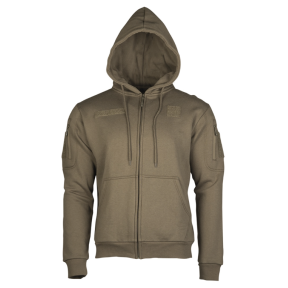 Sweat-shirt tactique avec capuchon et zip ranger green - Miltec
