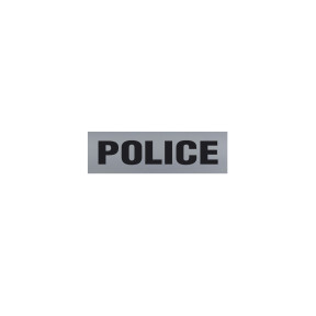 Retroreflektierendes Band grauer Hintergrund Police 15,5 x 4,5 cm - Patrol Equipement