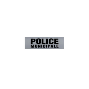 Bandeau rétroréflechissant fond gris Police Municipale 27,5 x 10,5 cm - Patrol Equipement