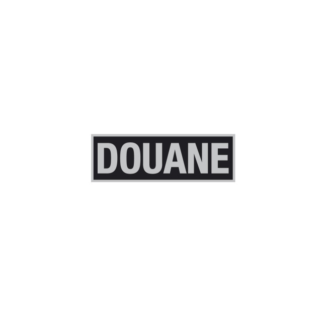 Bandeau rétroréflechissant fond noir Douane 27,5 x 10,5 cm - Patrol Equipement
