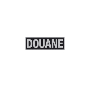Bandeau rétroréflechissant fond noir Douane 27,5 x 10,5 cm - Patrol Equipement