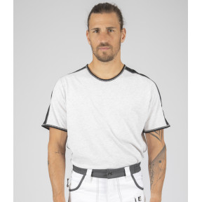 Kurzarm T-Shirt für Herren Andy meliert weiß - North Ways