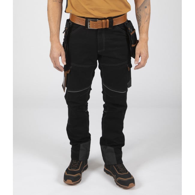 Pantalon de travail Vicente noir/camel - North Ways