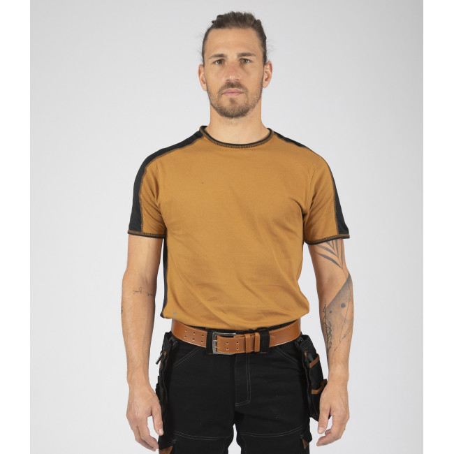 T-shirt z krótkimi rękawami dla mężczyzn Andy camel - North Ways