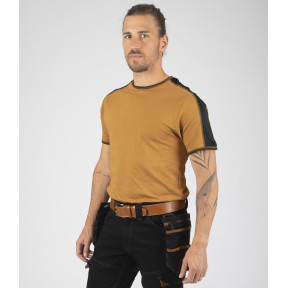 Kurzarm-T-Shirt für Herren Andy camel - North Ways