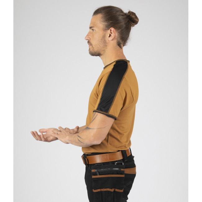 Kurzarm-T-Shirt für Herren Andy camel - North Ways