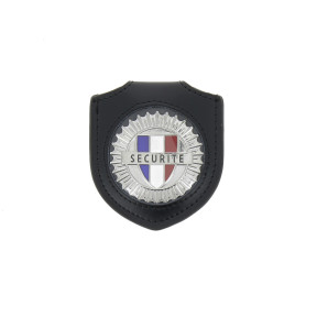 Leren medaillehouder voor riem