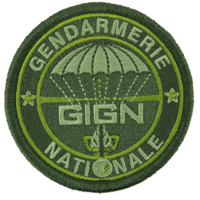 Écusson GIGN rond basse visibilité vert - DMB