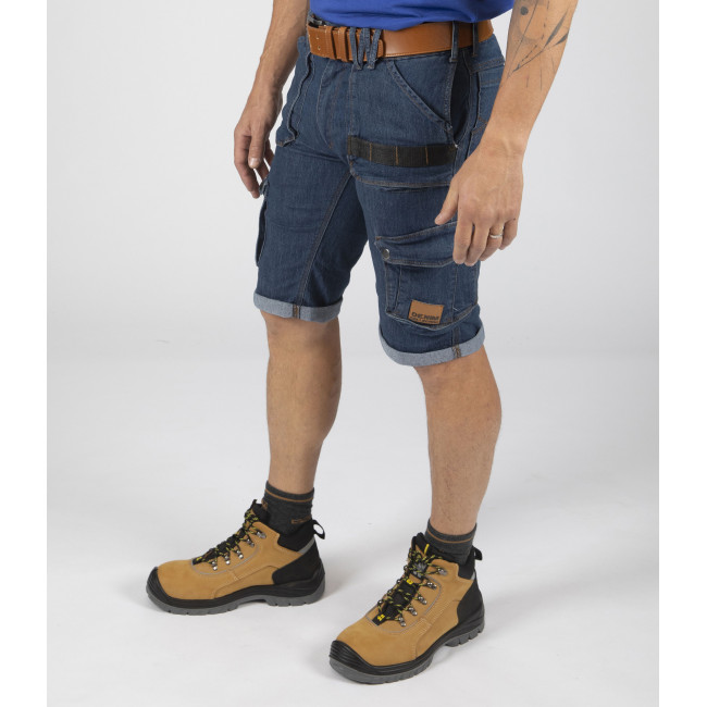 Werkbermuda met meerdere zakken in denim Bolt - North Ways