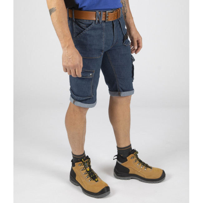 Werkbermuda met meerdere zakken in denim Bolt - North Ways