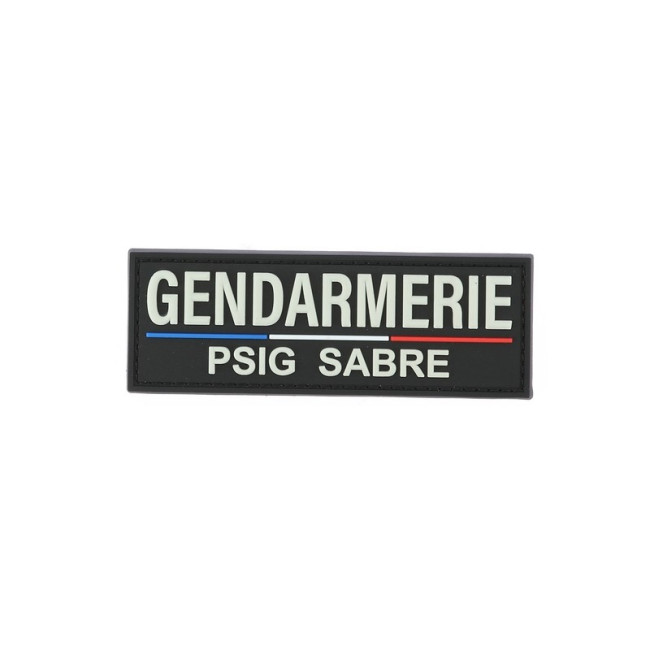 Bandeau Gendarmerie PSIG Sabre dos gilet 28 x 10 PVC 3D - DMB