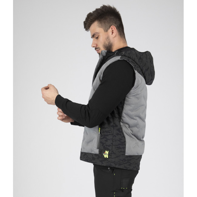 Doudoune de travail sans manche BARRES Gris chiné - Nine Worths by North Ways