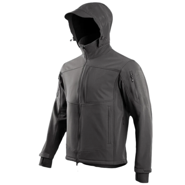 Taktische Softshell-Jacke STOIRM grau - Highlander