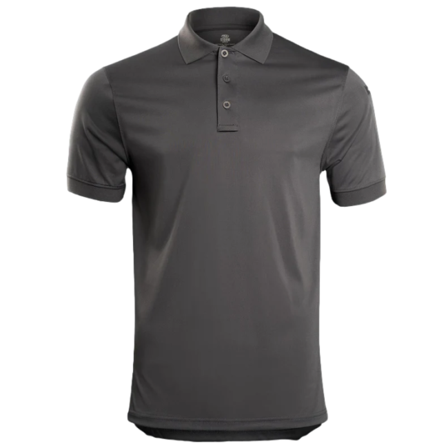 Polo tactique STOIRM 100% polyester gris - Highlander