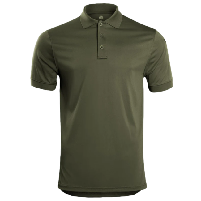 Polo tactique STOIRM 100% polyester vert OD - Highlander
