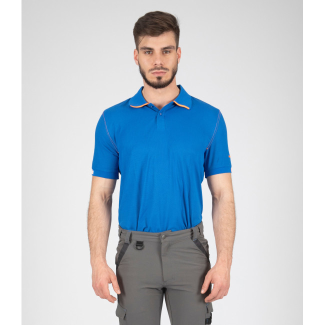 Polo de travail Beven bleu/orange - Nine Worths by North Ways