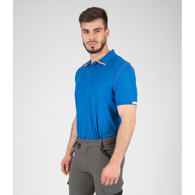 Arbeits-Poloshirt Beven Blau/Orange - Nine Worths by North Ways