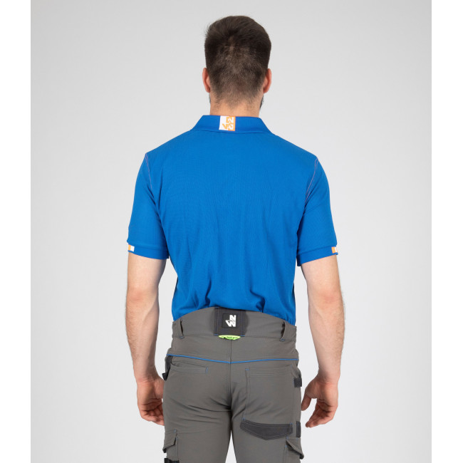 Polo de travail Beven bleu/orange - North Ways