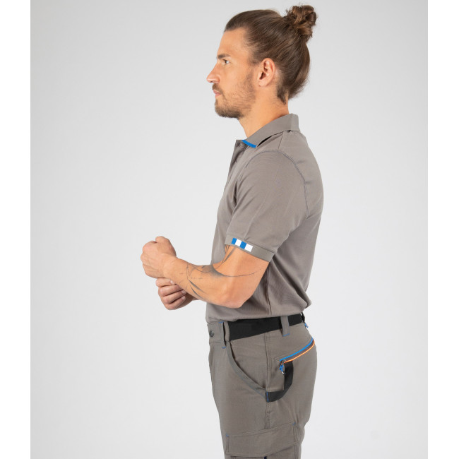 Polo de travail Beven gris/bleu - Nine Worths by North Ways